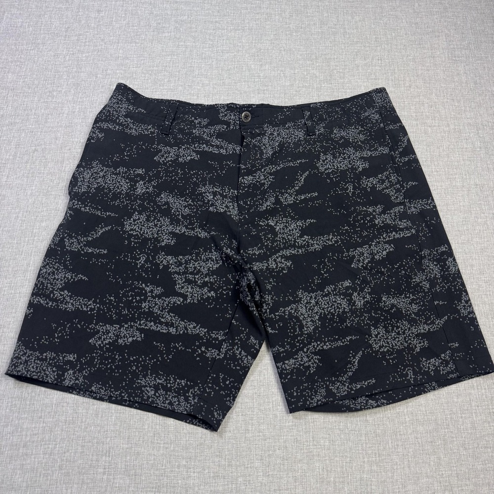 Under Armour Camouflage Golf Shorts Mens 38 Black Performance 9" Inseam